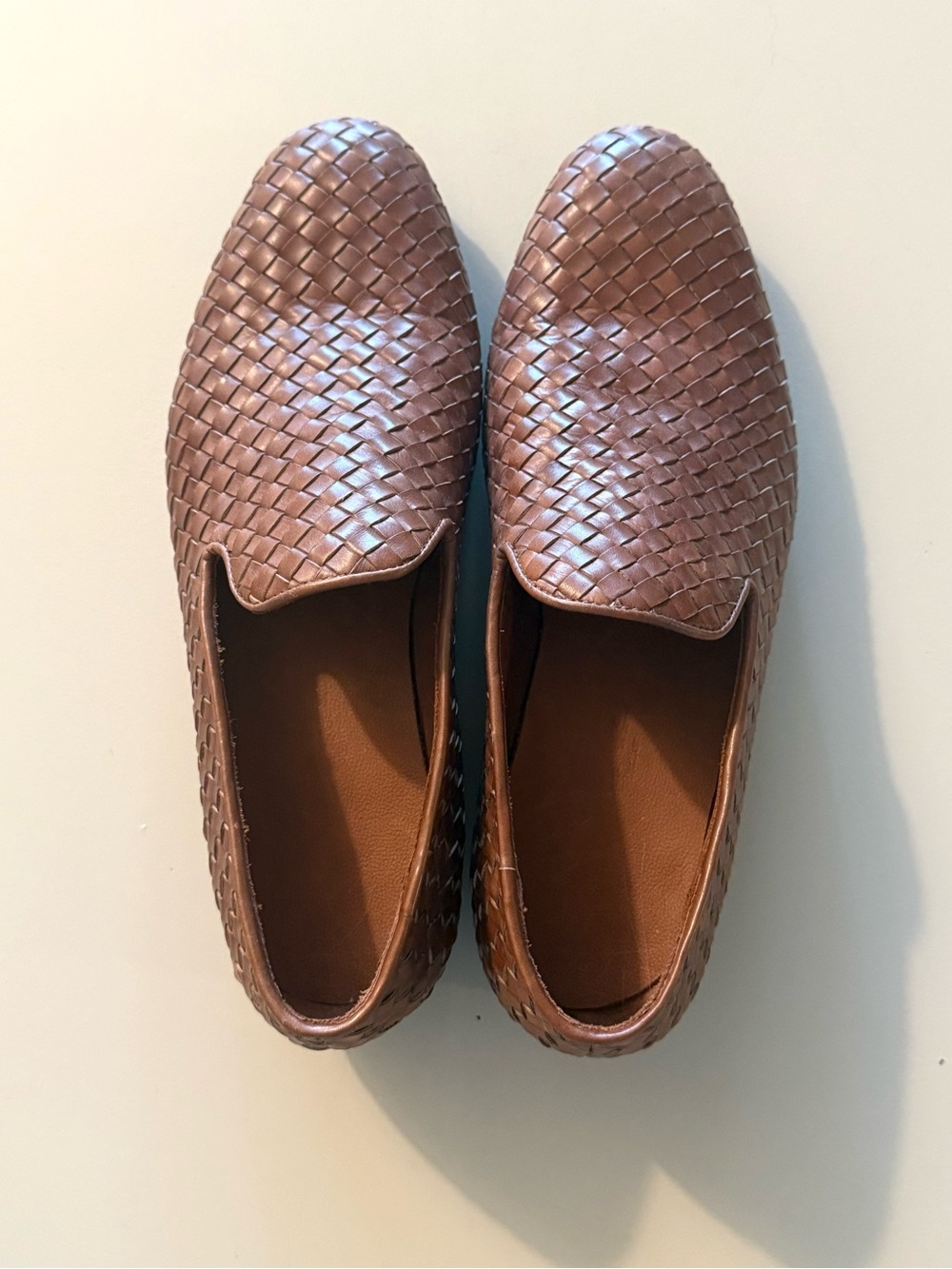 Women’s Brown Woven Slip-On Loafers - size 9W